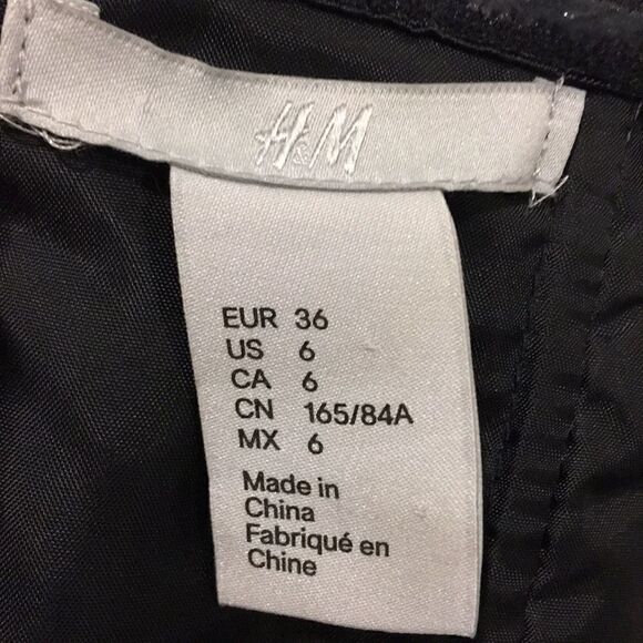 H&M blue black strapless bubble dress - Picture 6 of 8